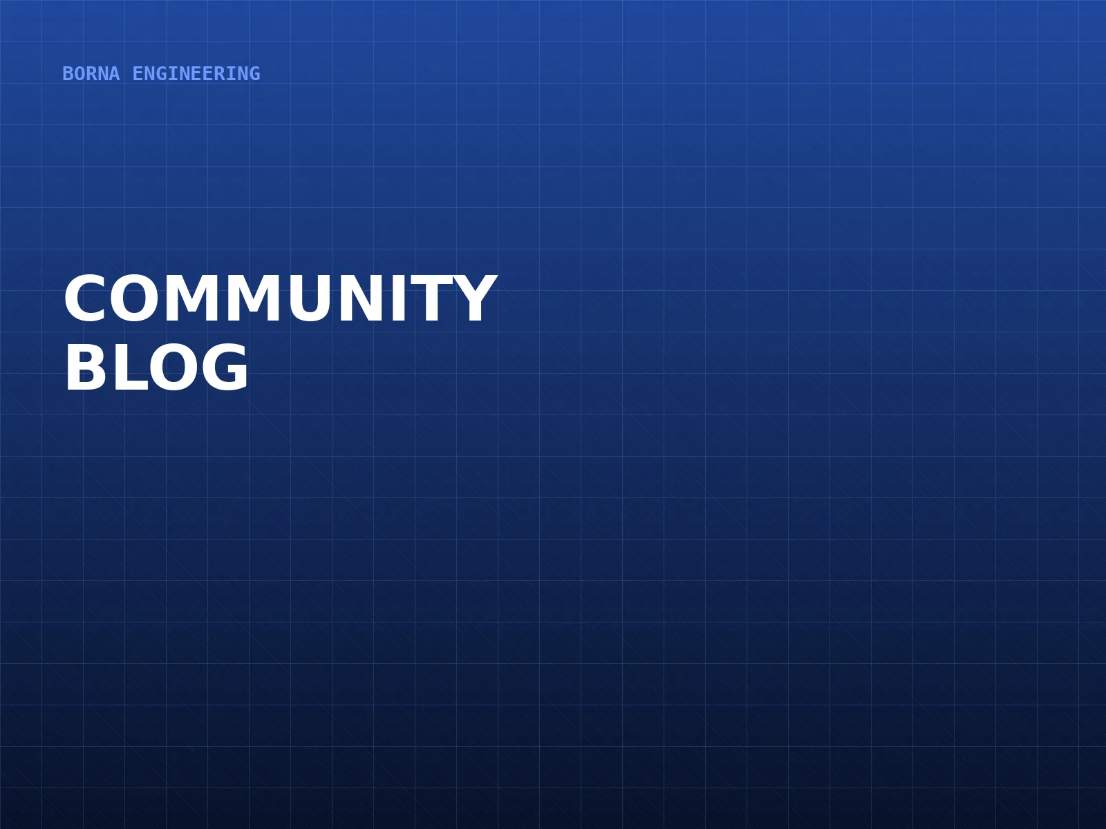 Welcome to the Borna Community Blog